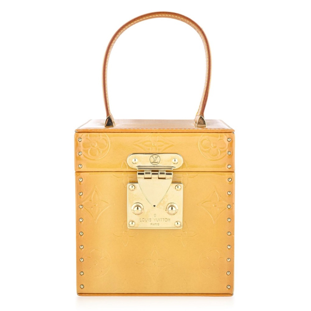 Louis Vuitton Yellow Monogram Vernis Petite Trunk Bag